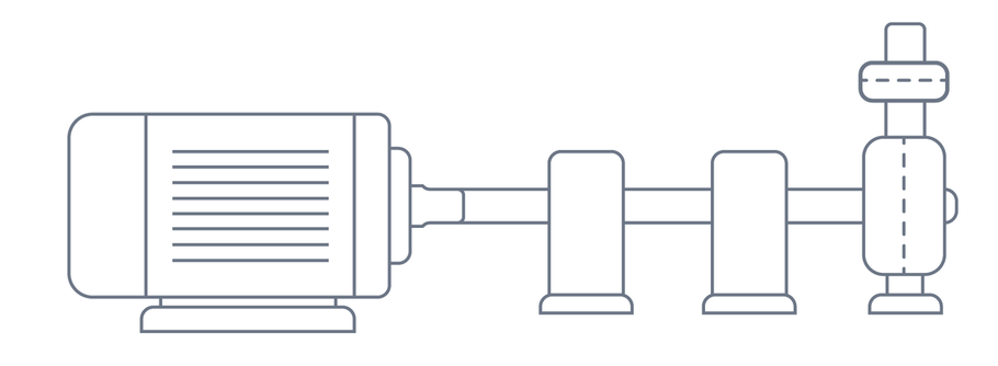 Electric motor that drives a pump